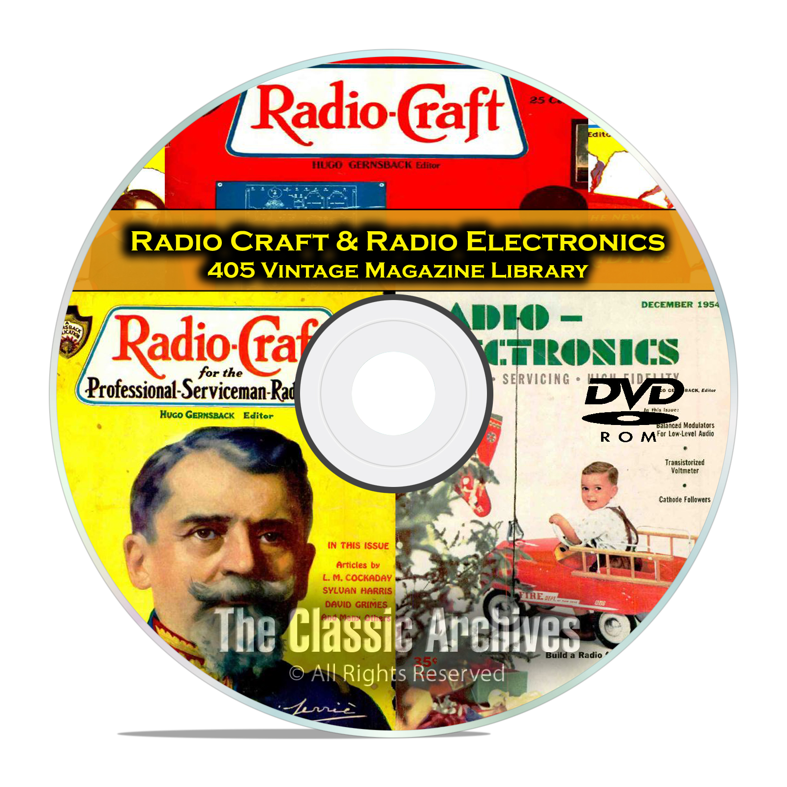 Radio Craft, Radio Electronics, 405 Vintage Radio Magazines in PDF DVD