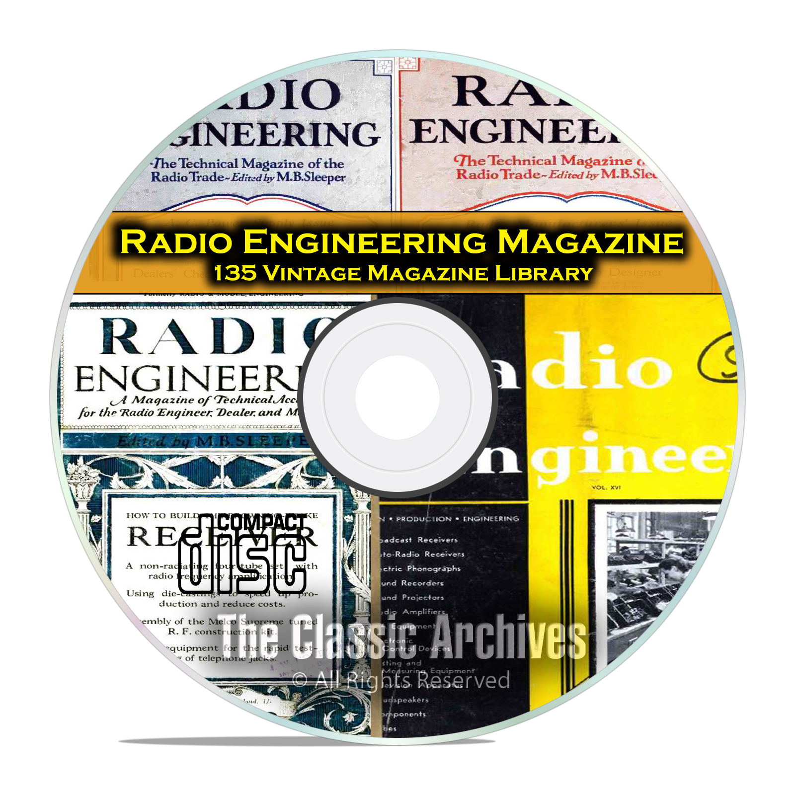 Radio Engineering, 135 Vintage Old Time Radio Magazine Collection PDF CD