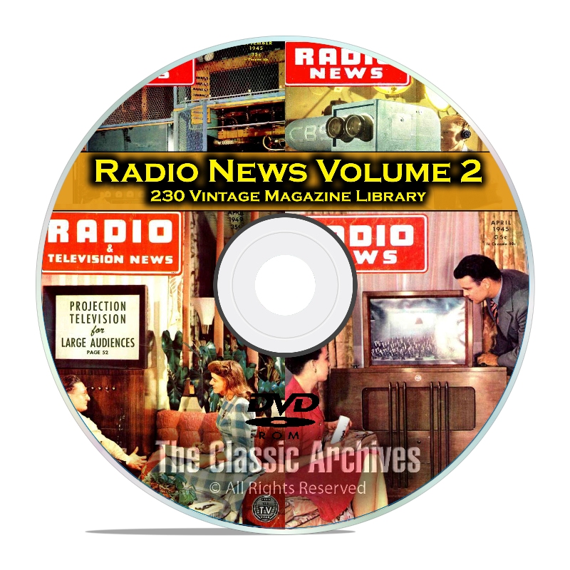 Radio & TV News, Electronics World, Vol 2, 230 Vintage Magazines PDF DVD