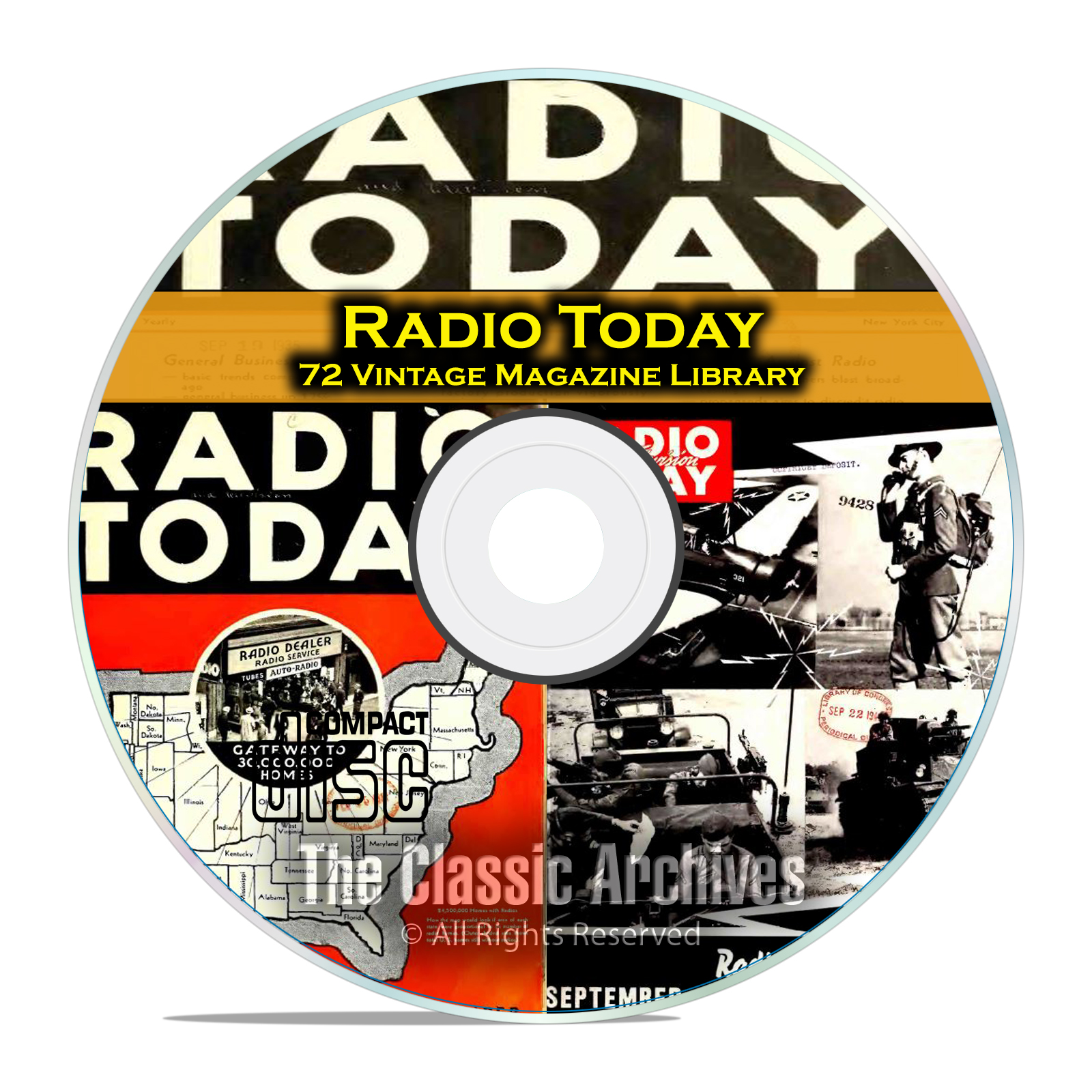 Radio Today, 72 Vintage Old Time Radio Magazine Collection in PDF on CD