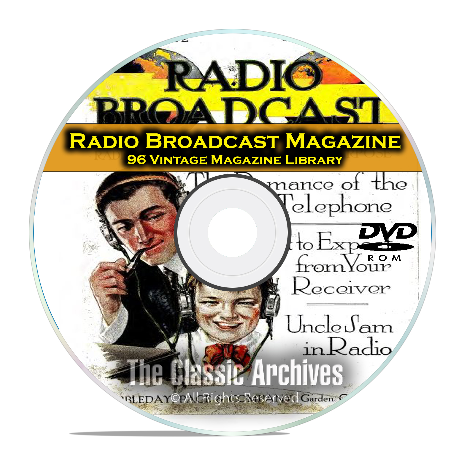 Radio Broadcast Magazine, 96 Vintage Old Time Radio Magazine Collection DVD