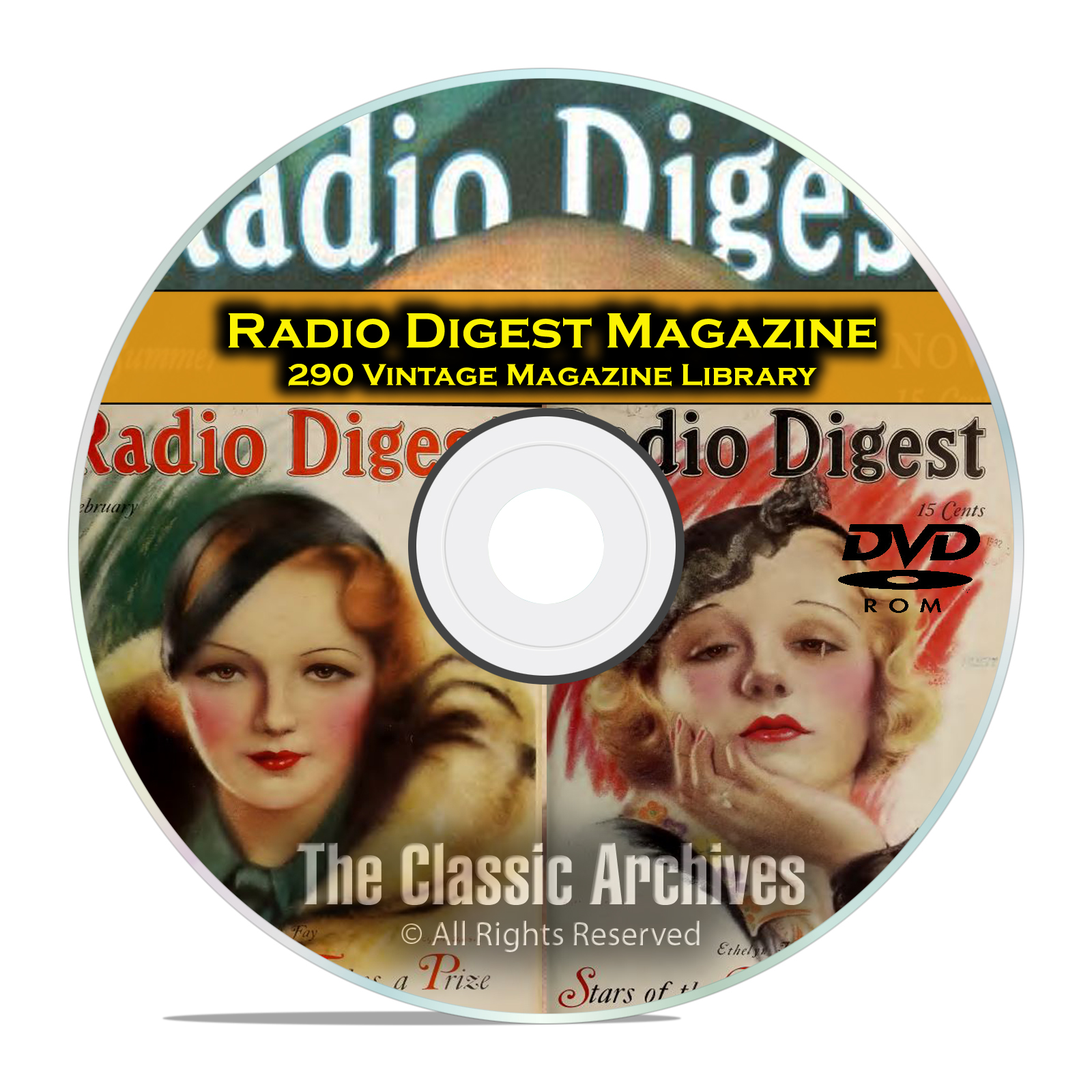 Radio Digest Magazine, 290 Vintage Old Time Radio Magazine Collection DVD