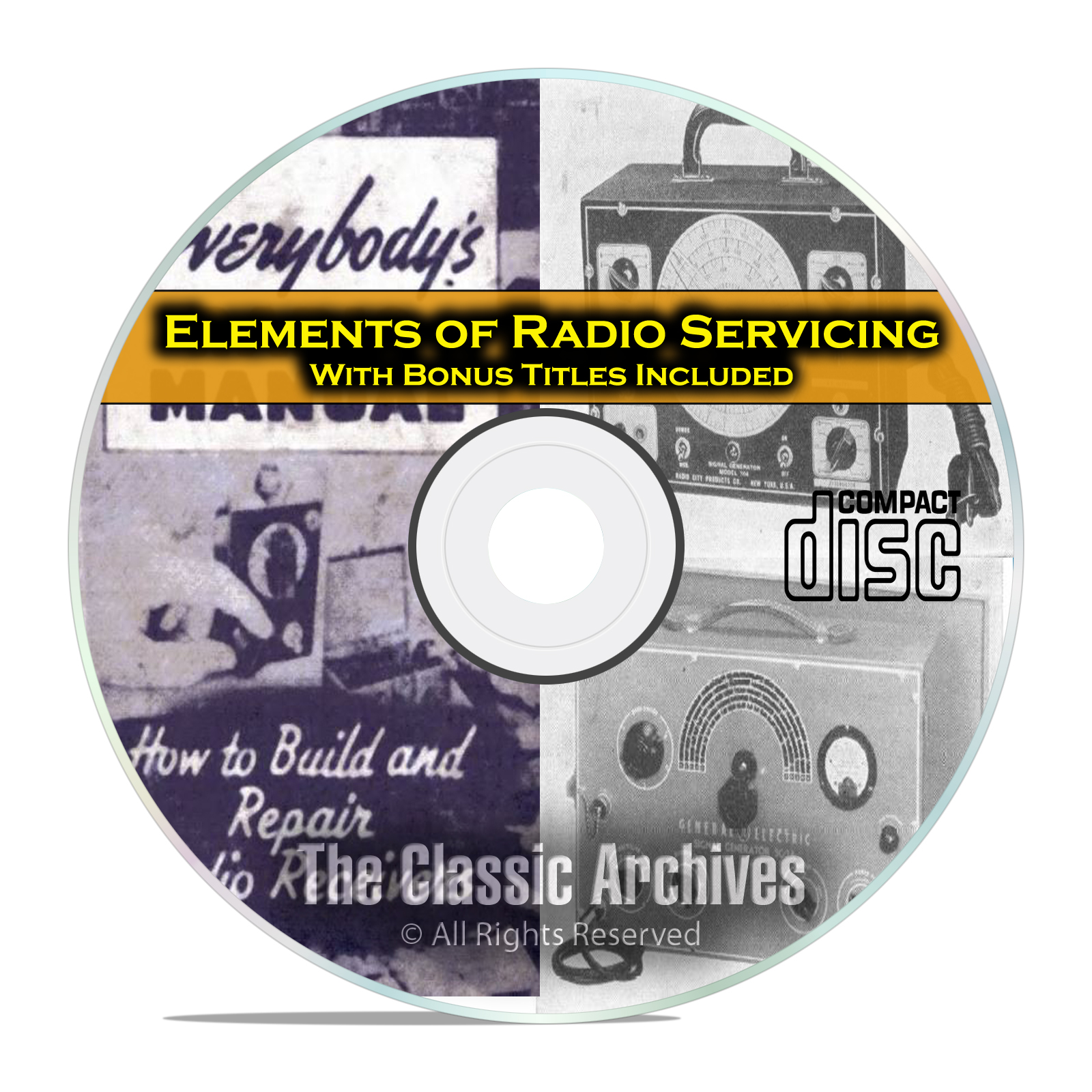 Elements of Radio Servicing, How to Repair Old Time Radio, Comprehensive CD