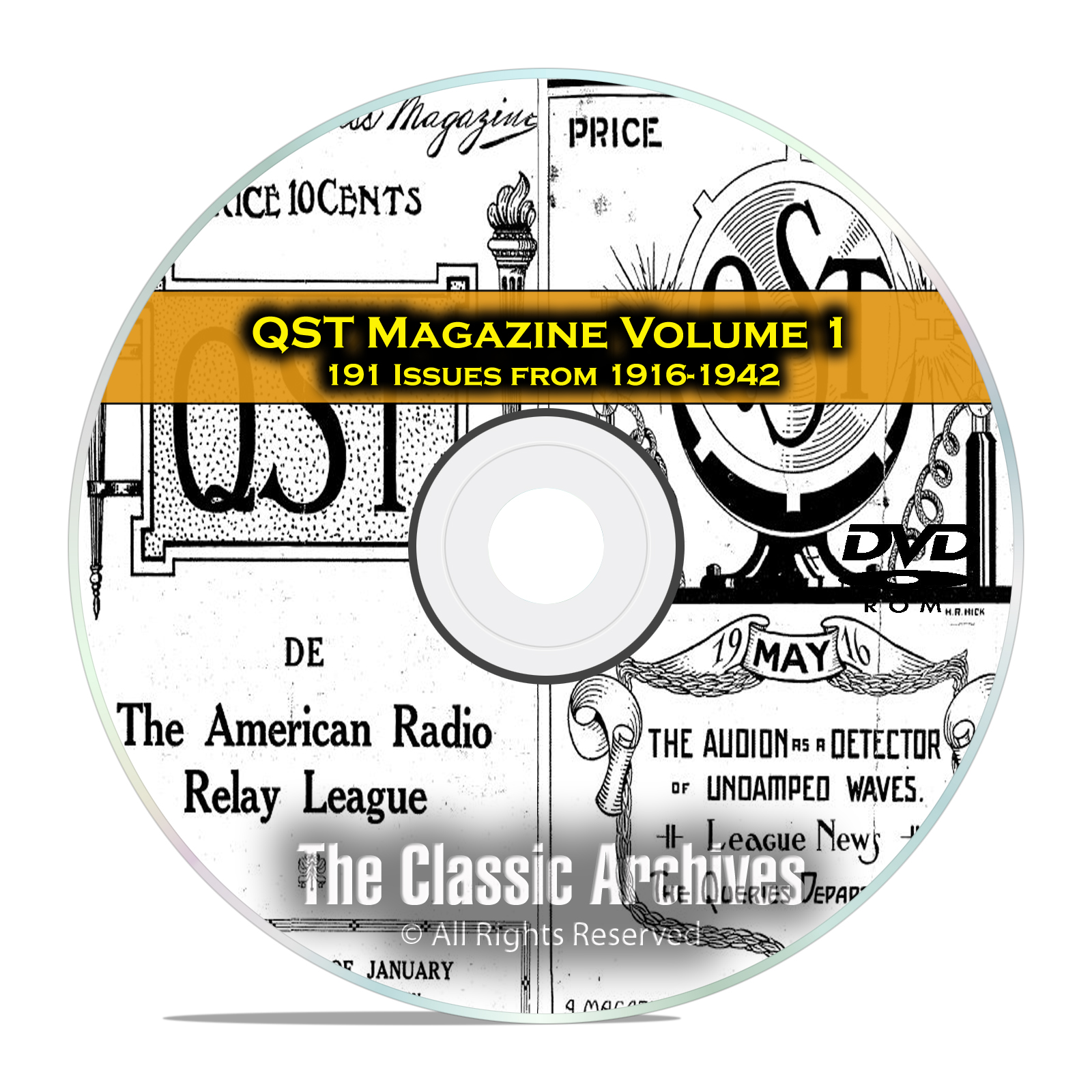 QST Magazine, Volume 1, 191 Vintage Old Time Ham Radio Issues DVD