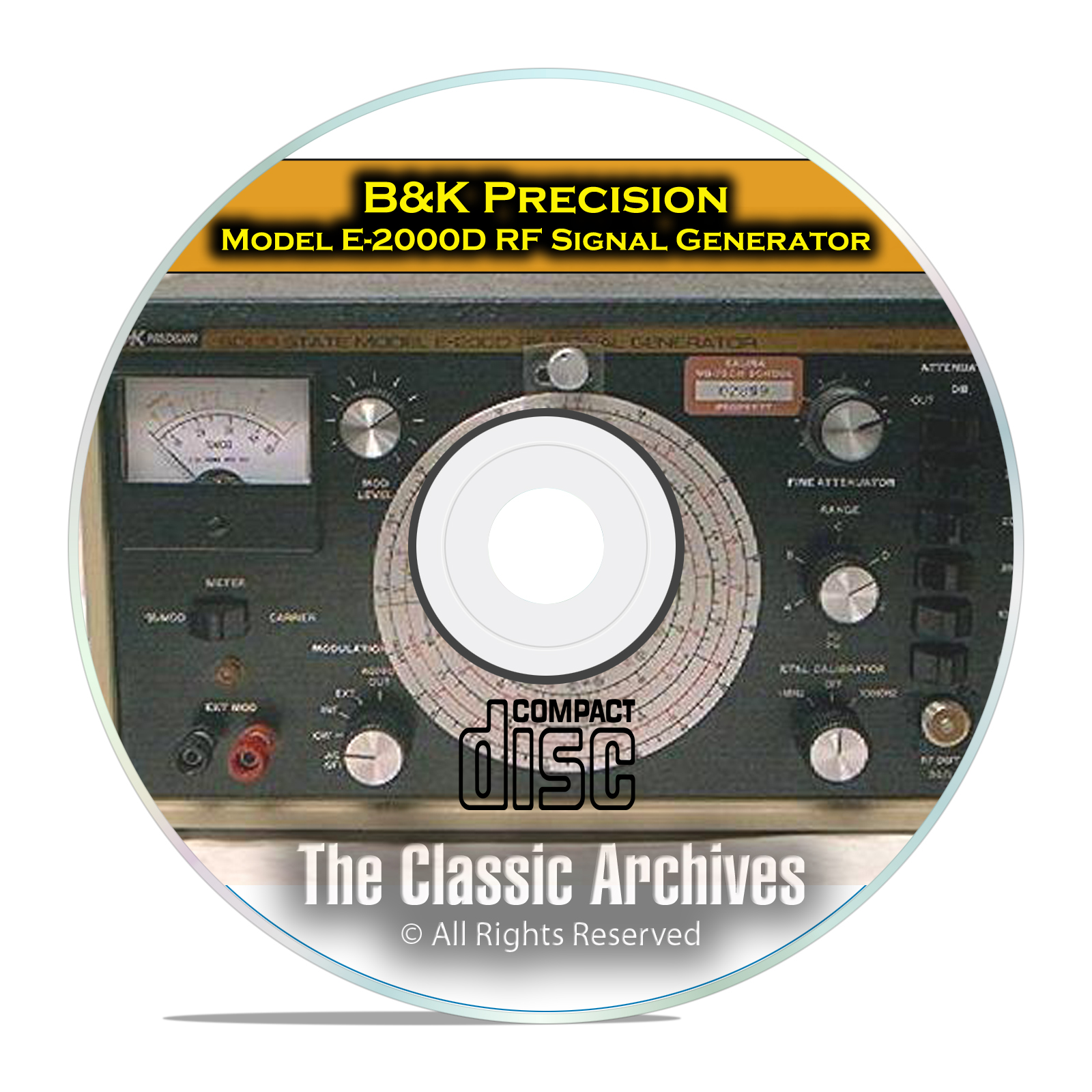 B&K Precision E200D RF Signal Generator Instruction Manual PDF CD