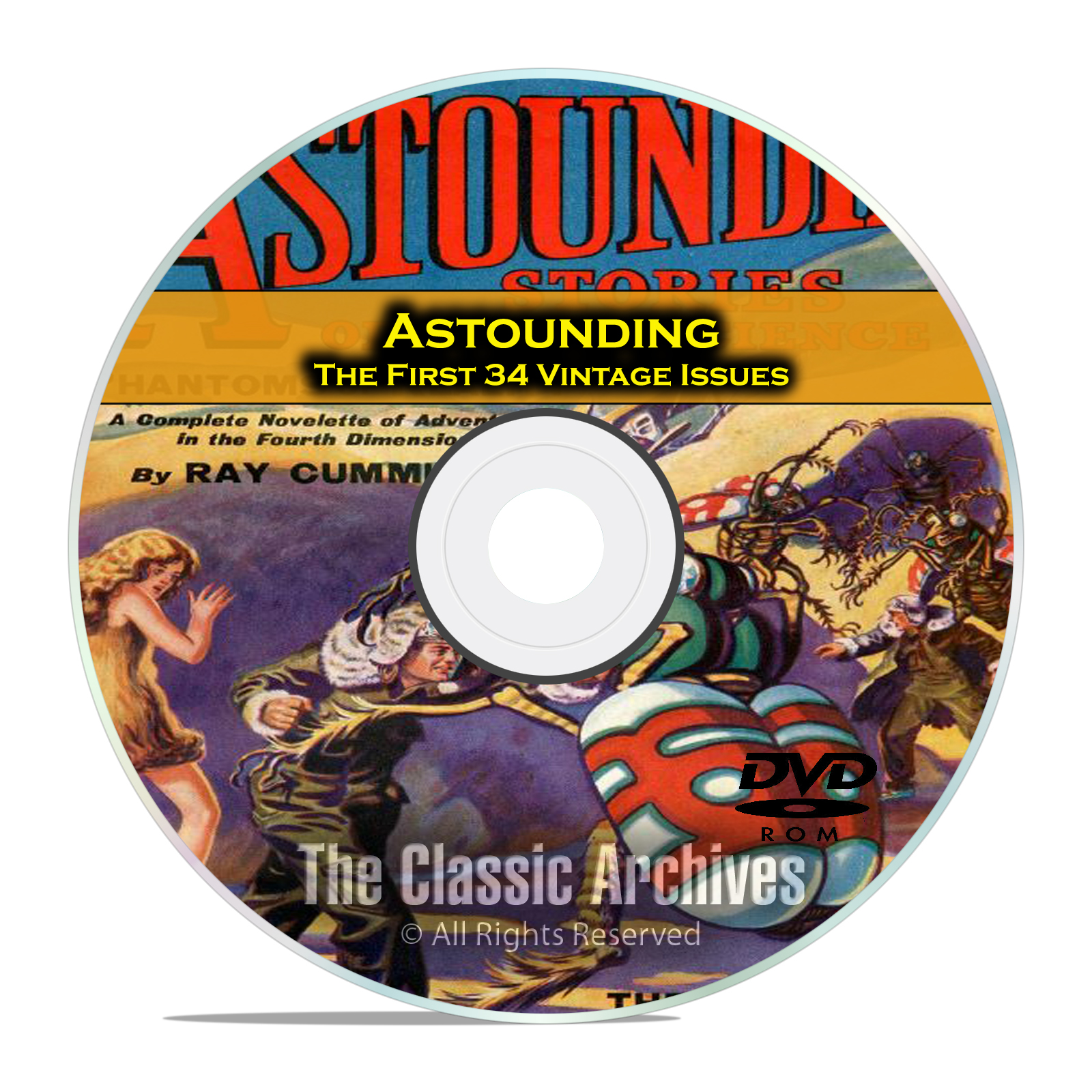 Astounding, First 34 Vintage Pulp Magazine, Golden Age Science Fiction DVD