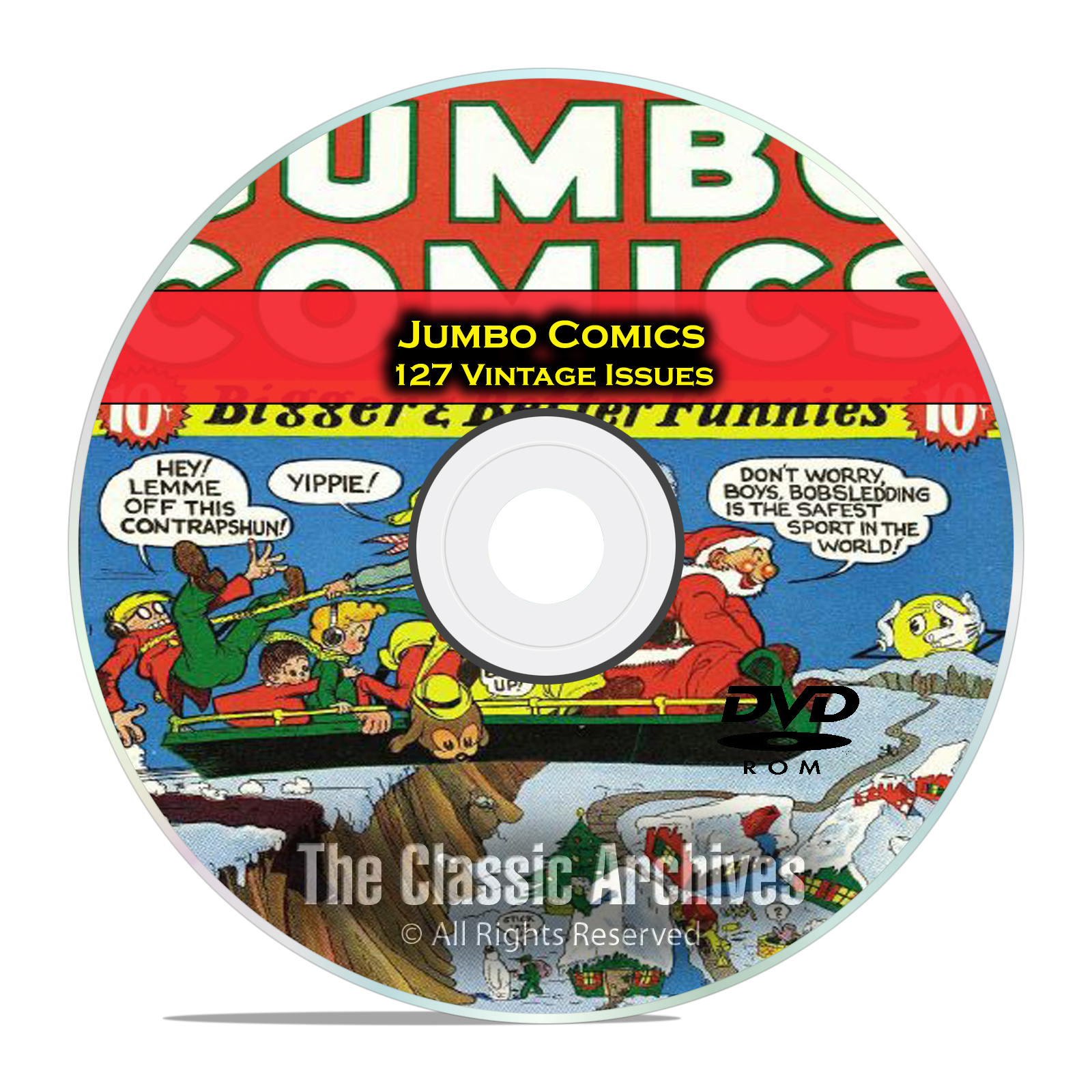 Jumbo Comics, Fiction House, 127 Issues, Vintage Golden Age Comics PDF DVD