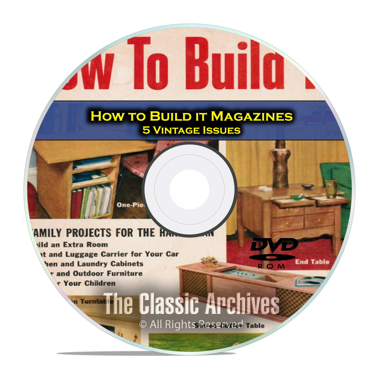 How To Build it Magazine, 5 Furniture Woodworking Magazines, PDF DVD