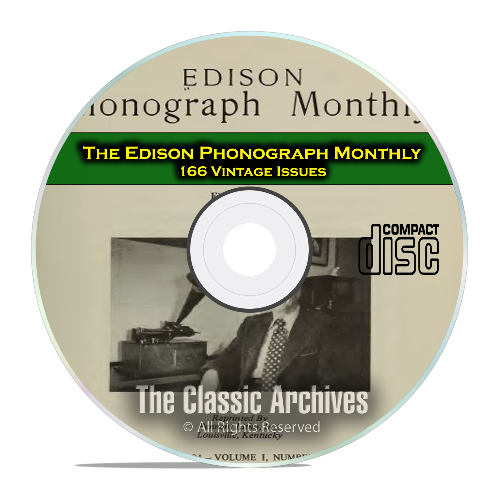 The Edison Phonograph Monthly, 166 Vintage Issues, 1903-1916, CD