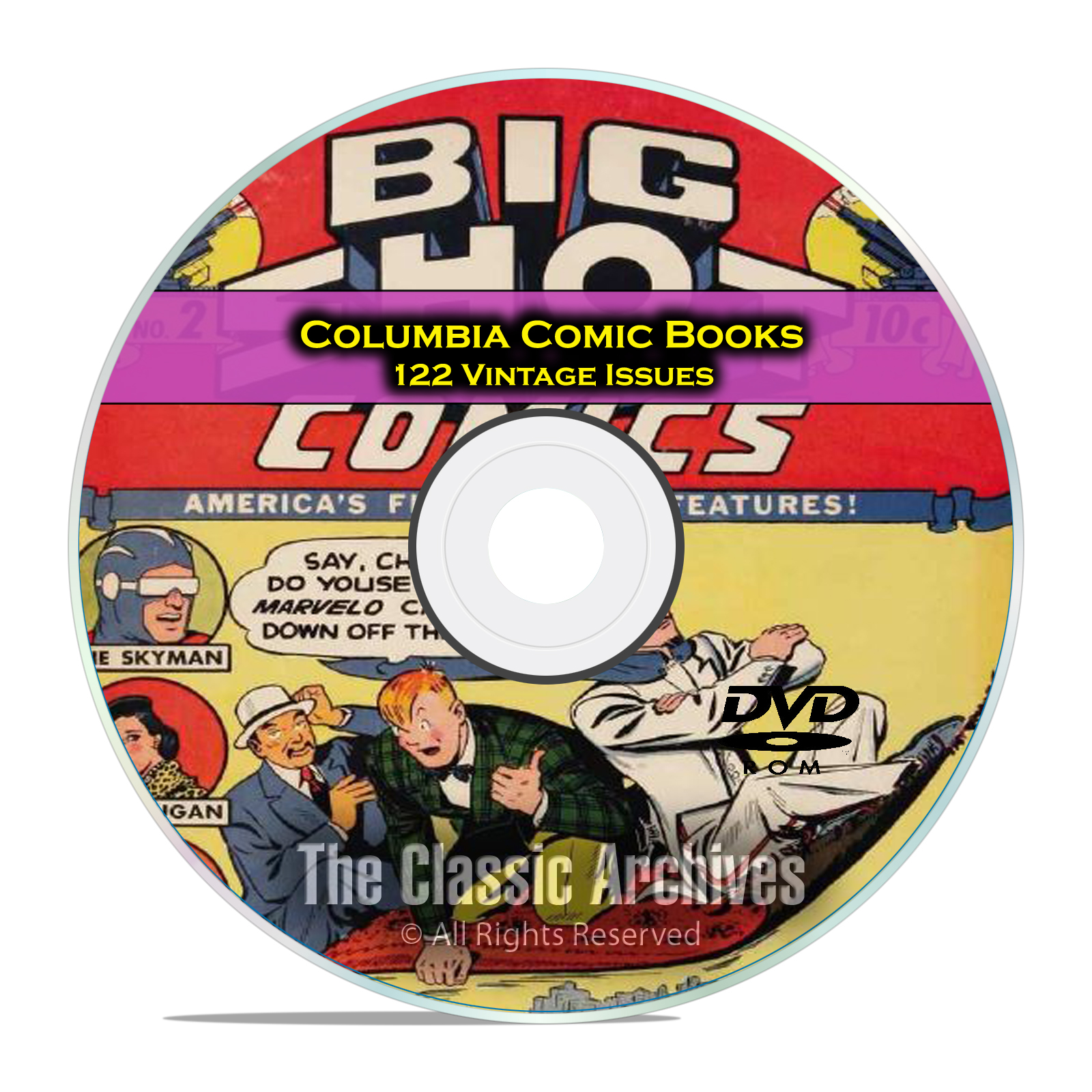 Columbia Comics, 122 Issues, Big Shot Comics, Sparky, Golden Age Comics DVD
