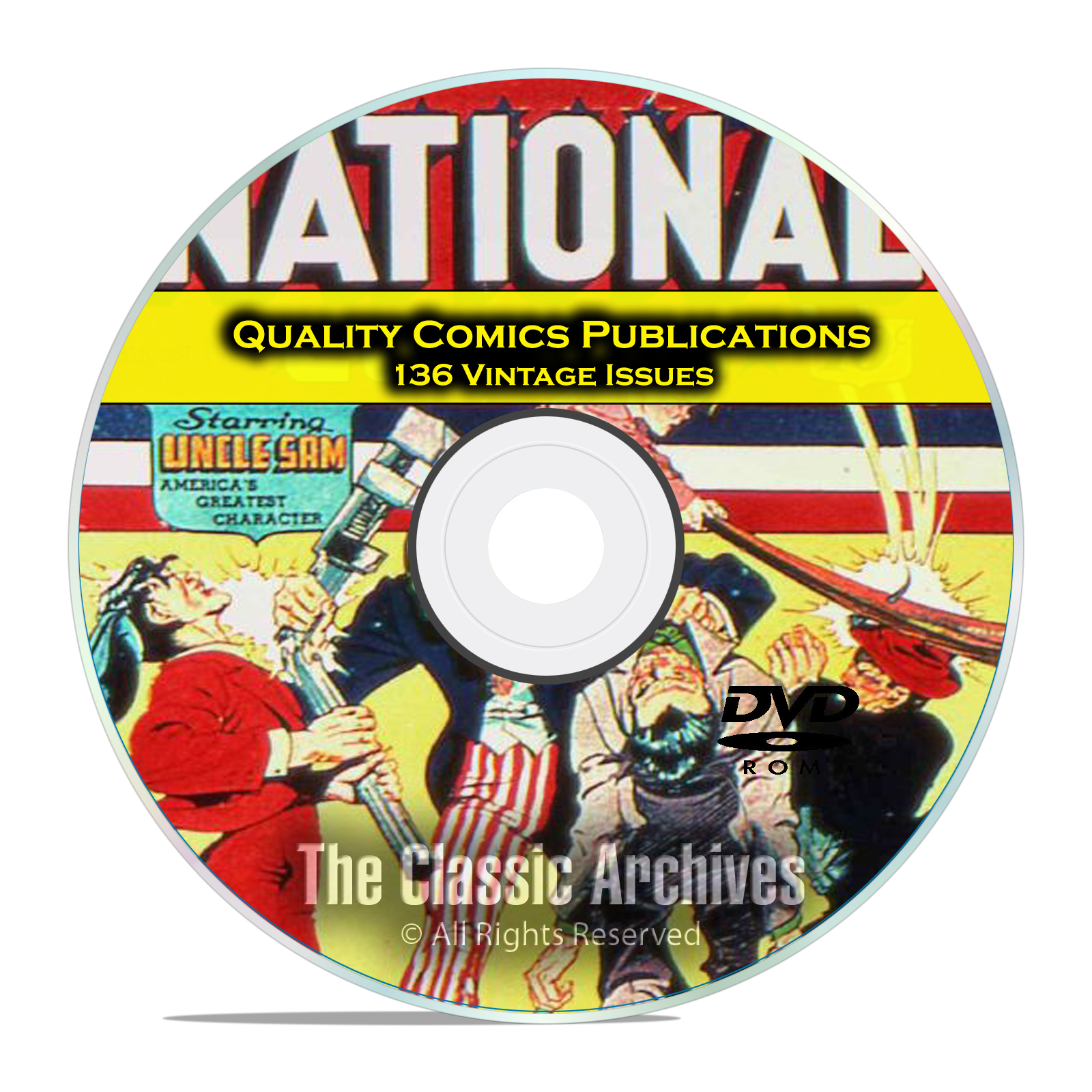 Quality Comics National Comics, T Man Ken Shannon 136 Golden Age Comics DVD