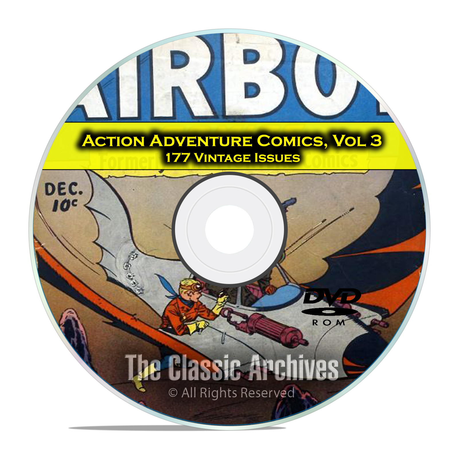 Action Adventure Comics, Vol 3, Airboy Jo Jo, Rulah, Jungle, Golden Age DVD