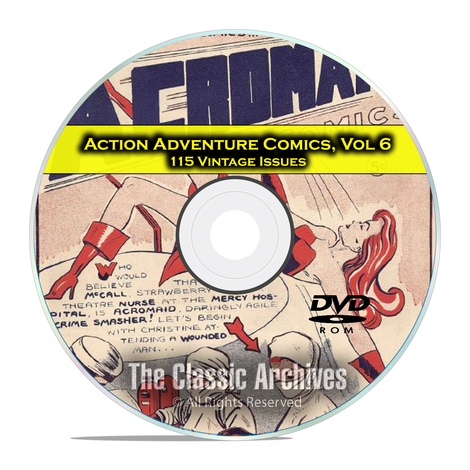 Action Adventure Comics, Vol 6, Captain Atom, Firehair, Golden Age DVD