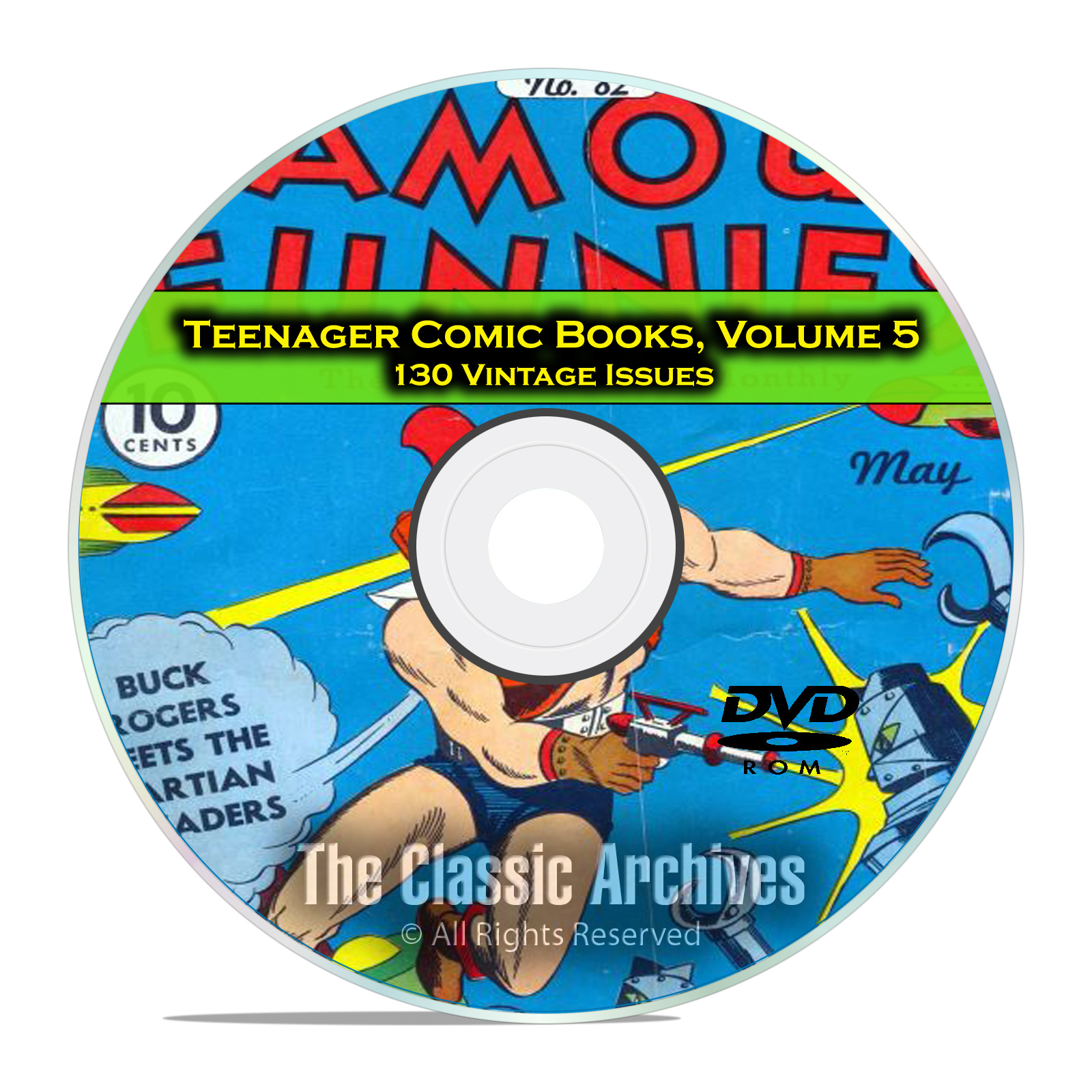 Teenager Comic Books, Vol 5, Famous Funnies, 130 Issues Golden Age DVD