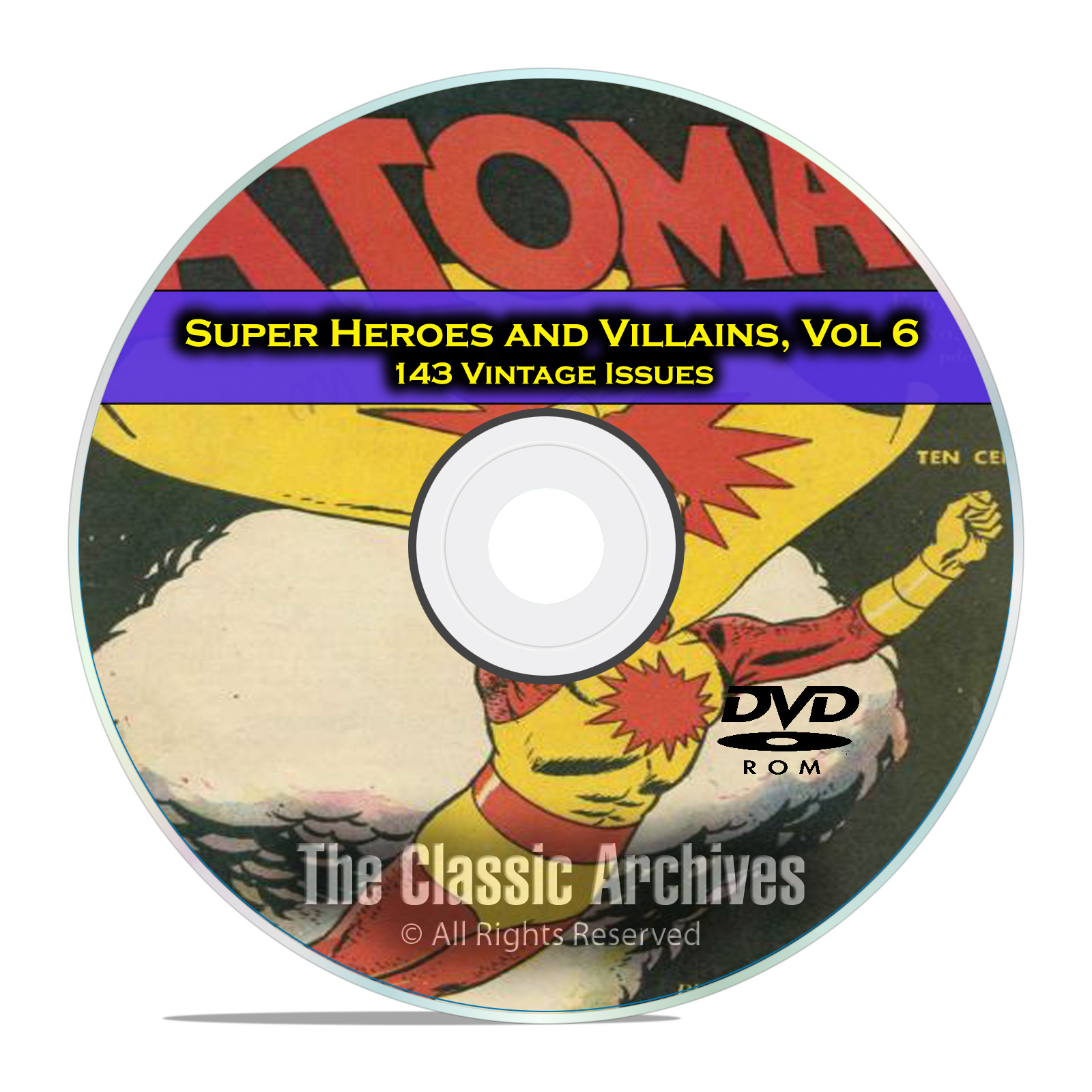 Super Hero, Villains, Vol 6, Blackhood, Top Notch, Golden Age Comics DVD