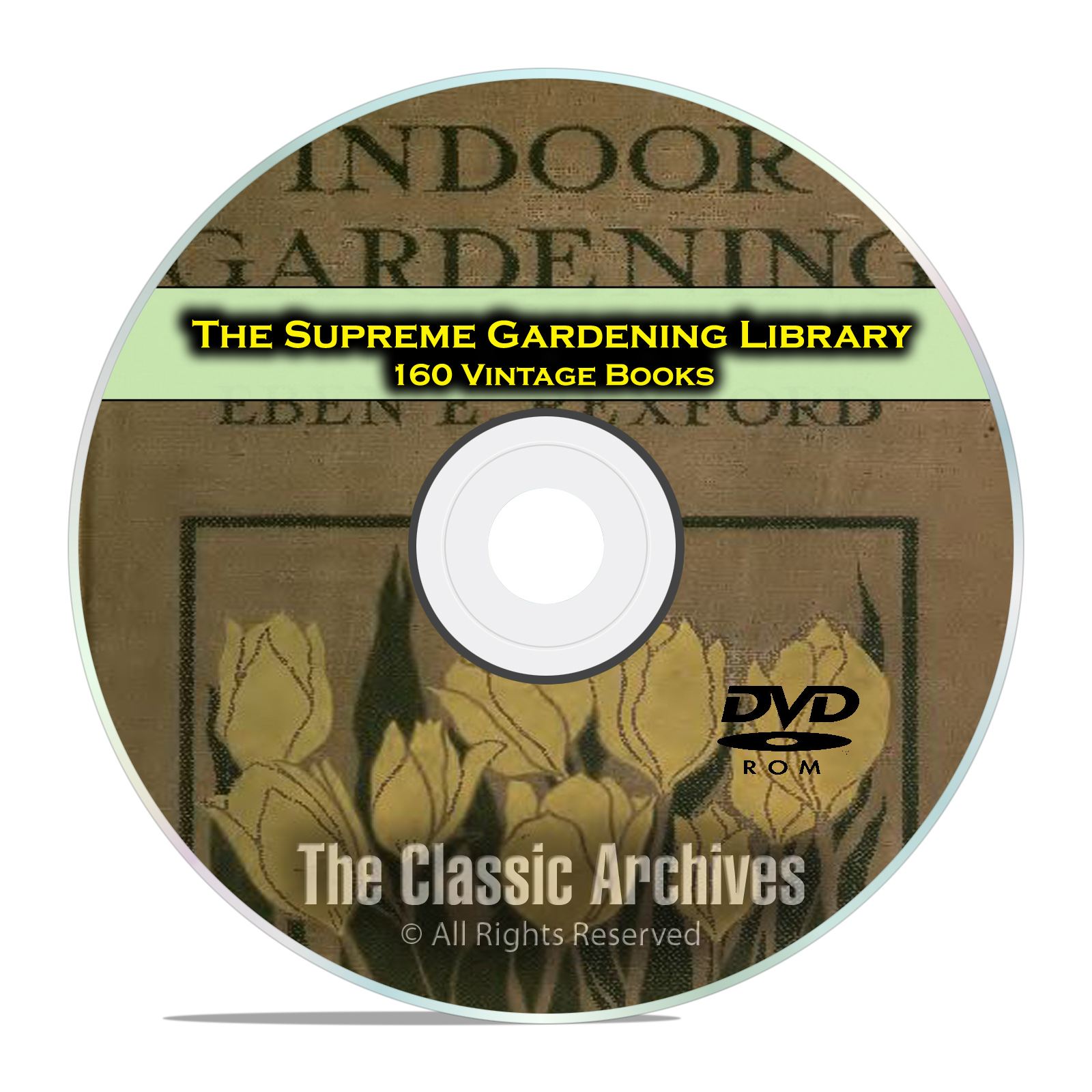 The Supreme Gardening Library, 160 Books Landscaping Garden Plants Grow DVD