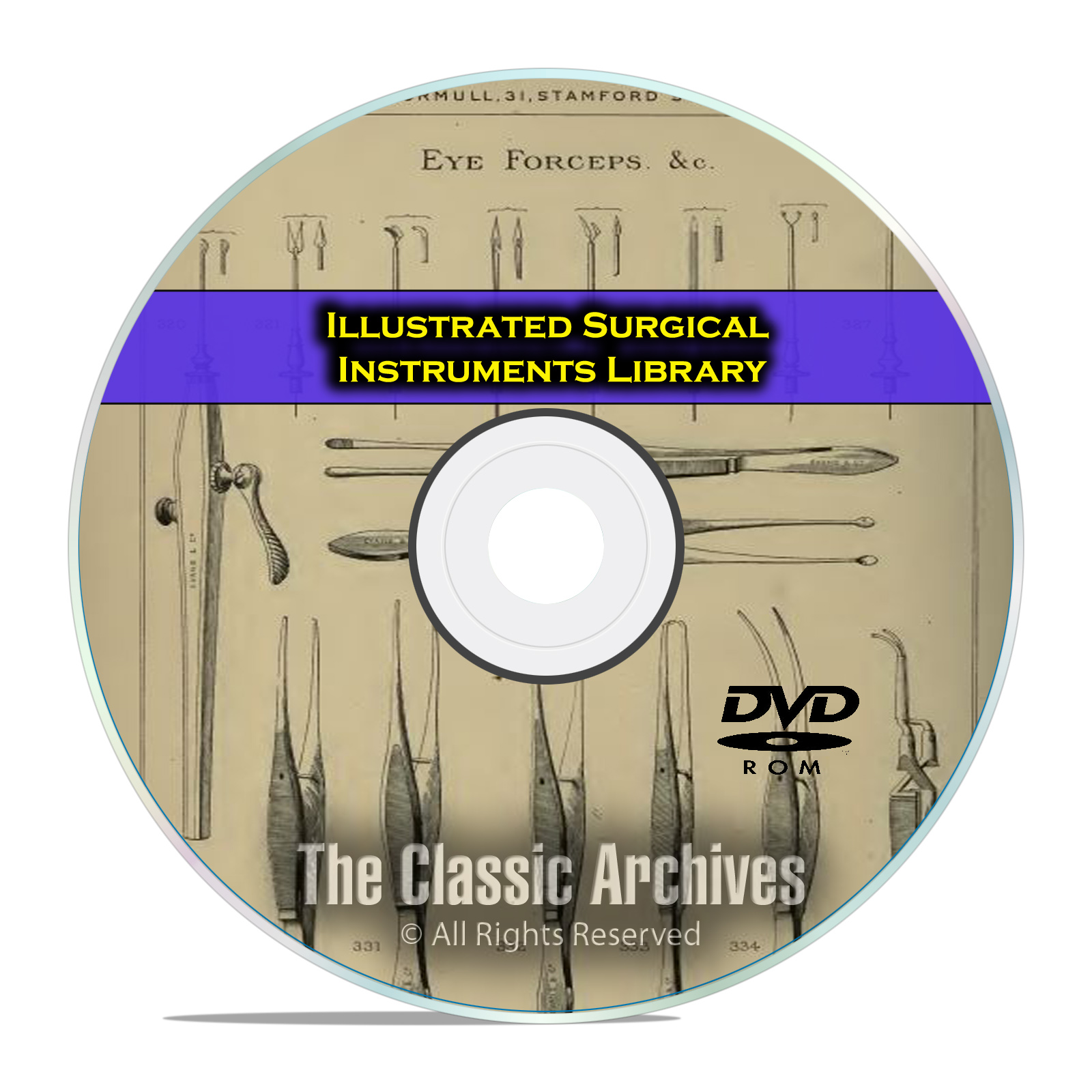 Illustrated Catalog of Surgical Instruments Apparatus, Medical 47 Books DVD