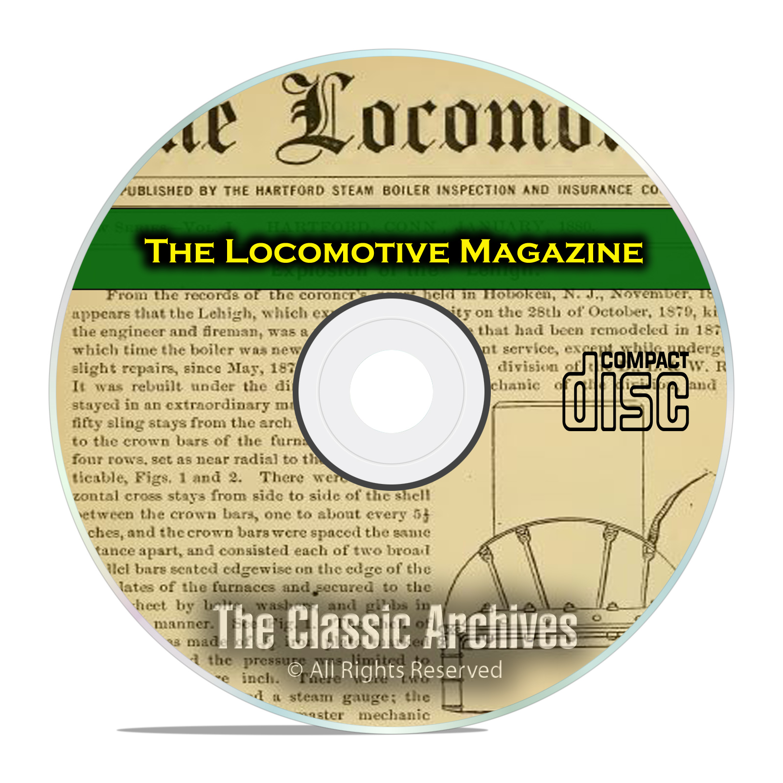 The Locomotive Magazine, Vintage Railroading History Magazine, PDF CD