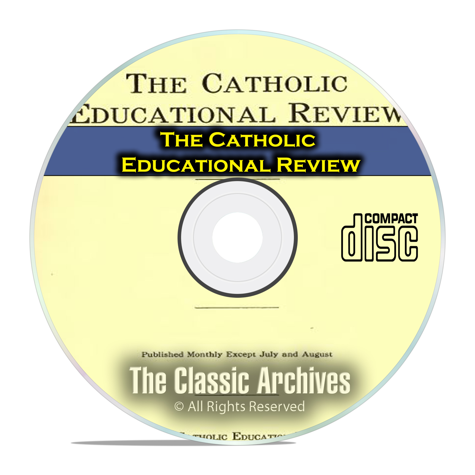 The Catholic Educational Review, by Catholic University, Vintage, PDF CD