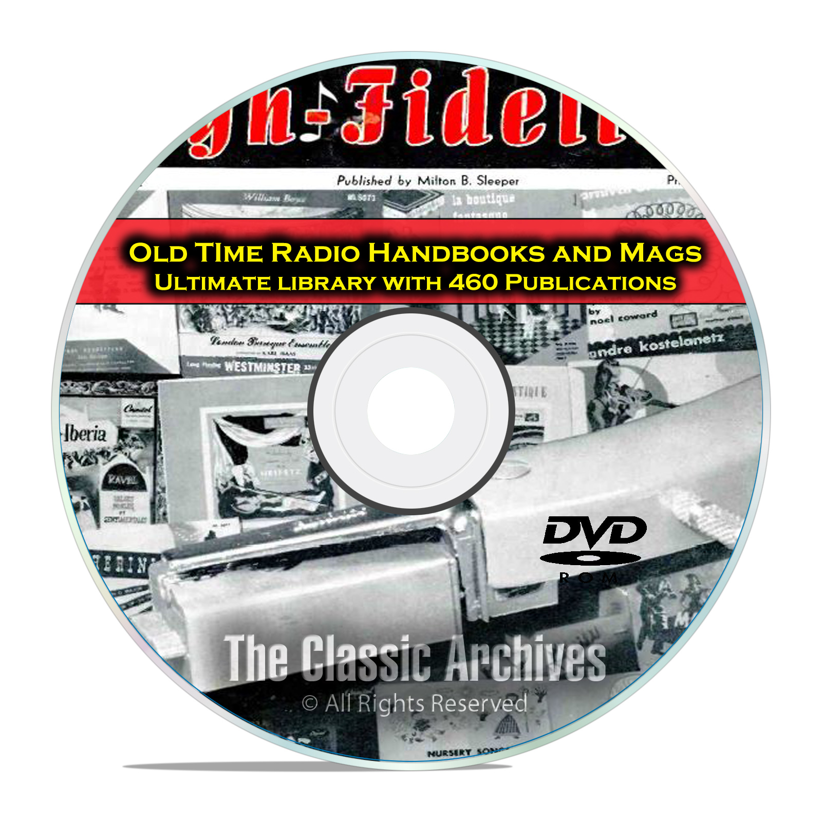 High Fidelity, RCA Catalogs, Electronics, 460 Old Time Radio Magazines DVD