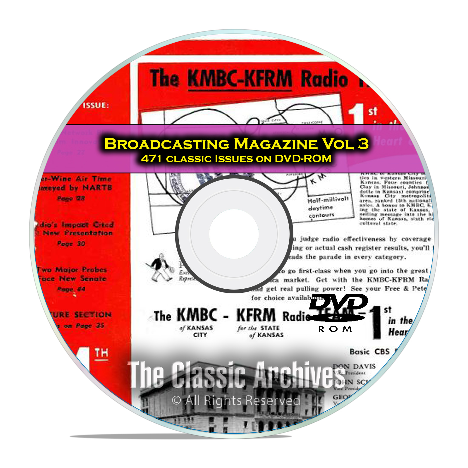 Broadcasting Magazine, Volume 3, 471 Old Time Radio OTR Magazines PDF DVD