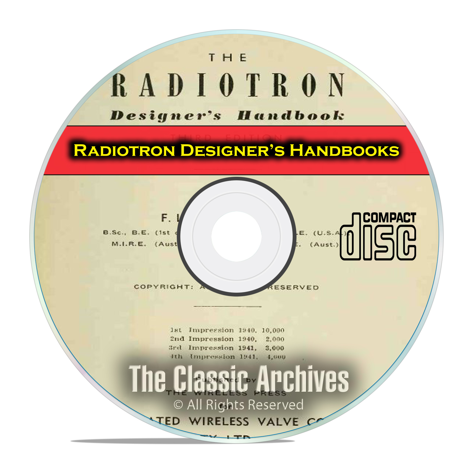 RCA Radiotron Designer's Handbooks, 3rd, 4th Edition, Vintage Tube Radio CD