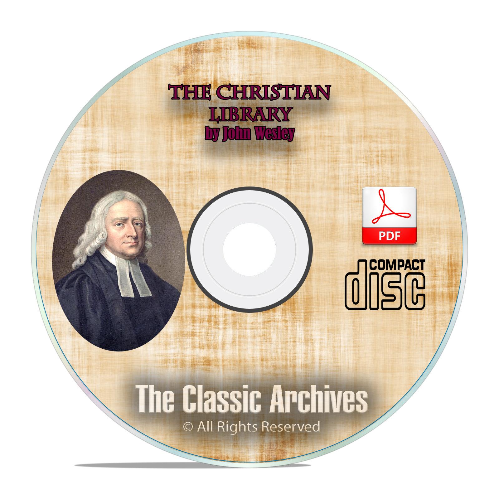 John Wesley, The Christian Library, All Volumes, Bible Commentary CD PDF