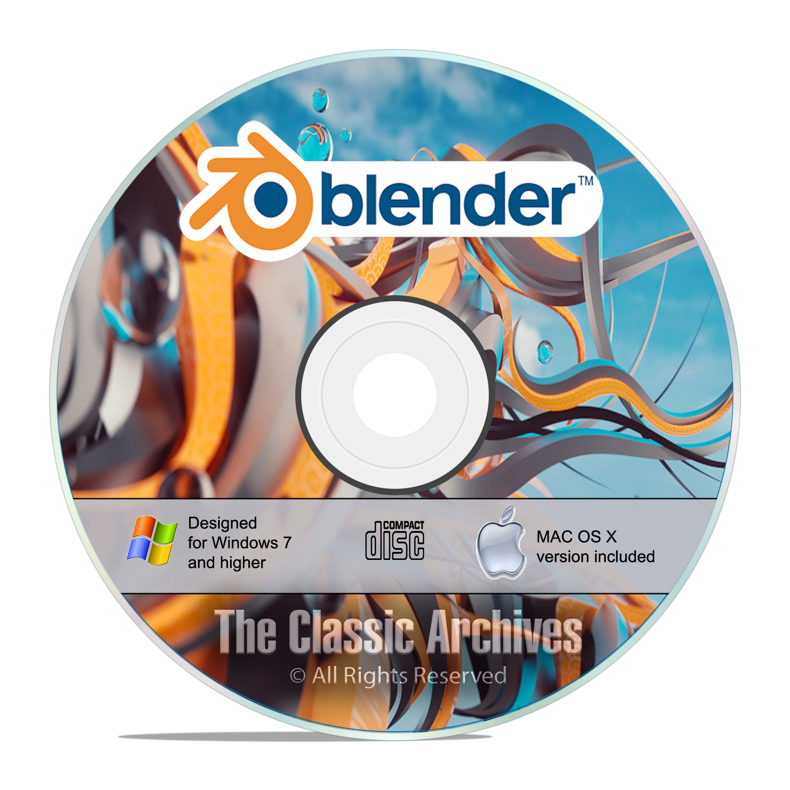 Blender, 3D Graphic Design, Animation, Video Game Creation Software, CD