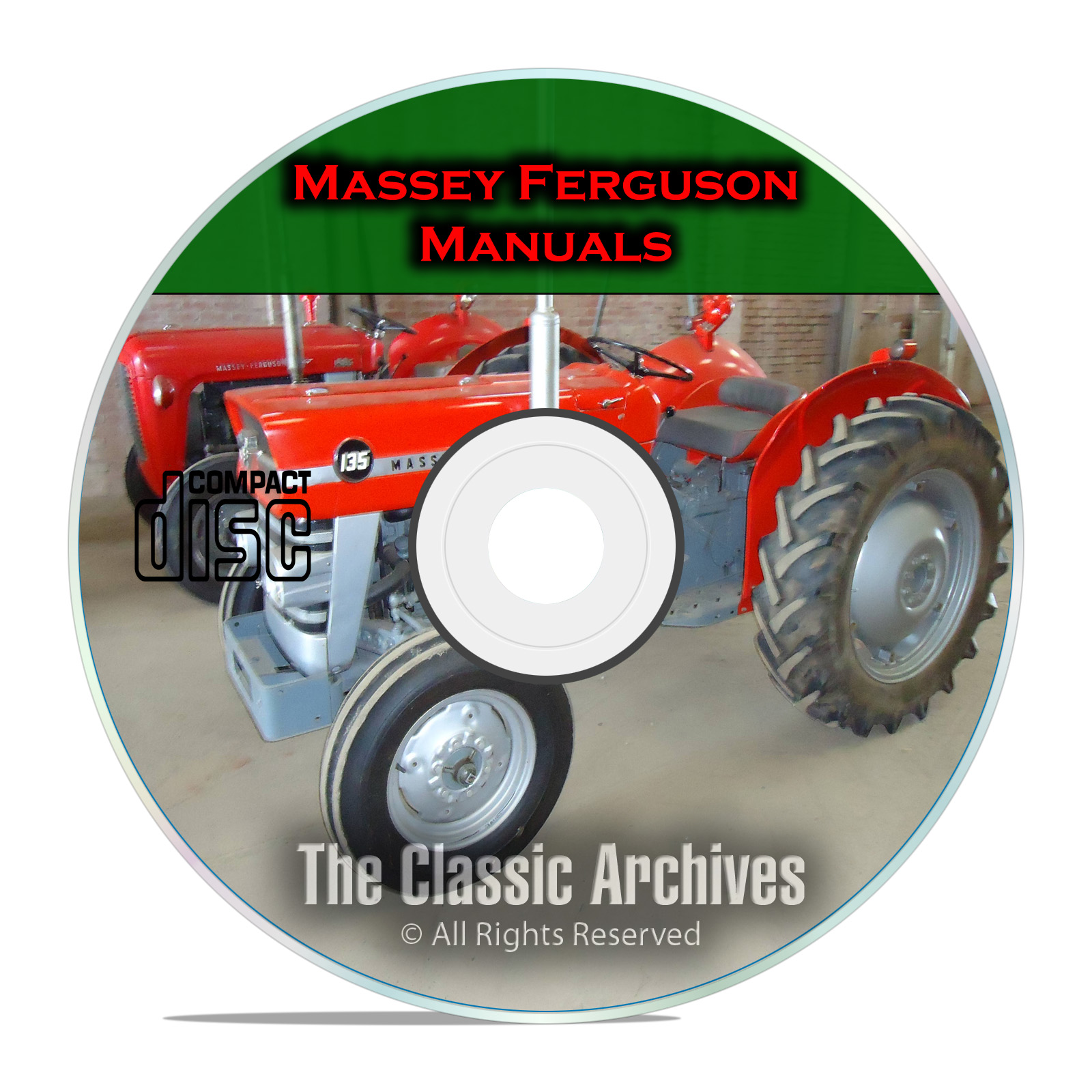 Massey Ferguson Shop Service Manuals, MF35 MF135, MF150, MF165, 34 total CD