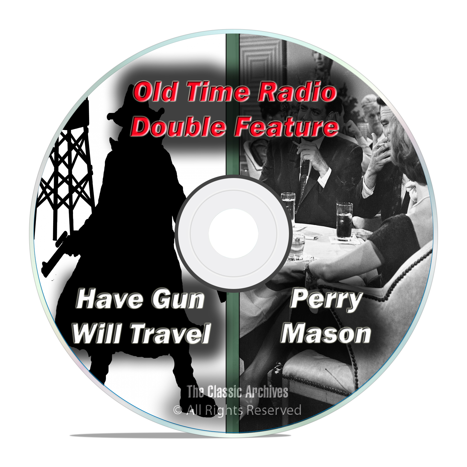 PERRY MASON + HAVE GUN WILL TRAVEL, 509 shows, FULL RUN, Old Time Radio DVD