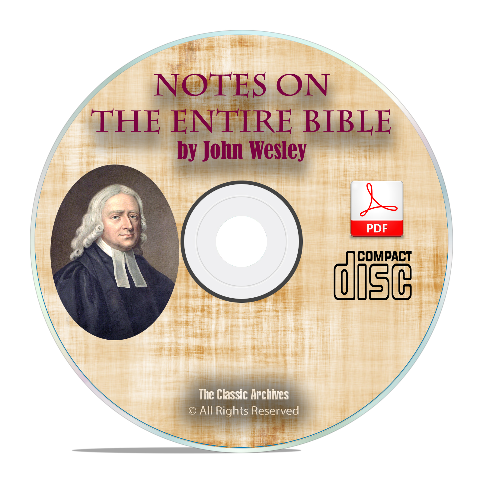 John Wesley's Notes on the Entire Bible, Scripture Commentary Study PDF CD