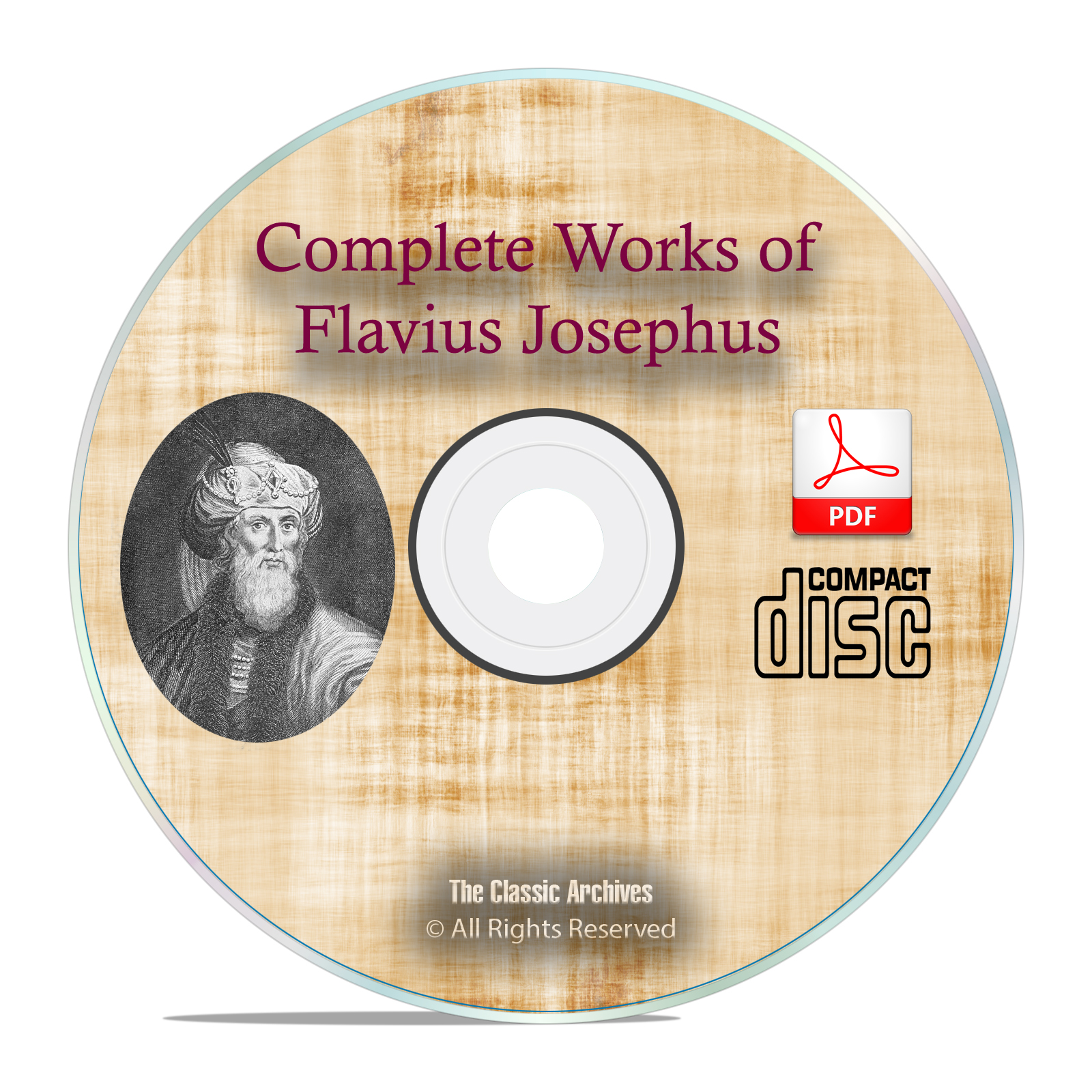 Complete Works, Flavius Josephus, Christian Church History, Jewish PDF CD