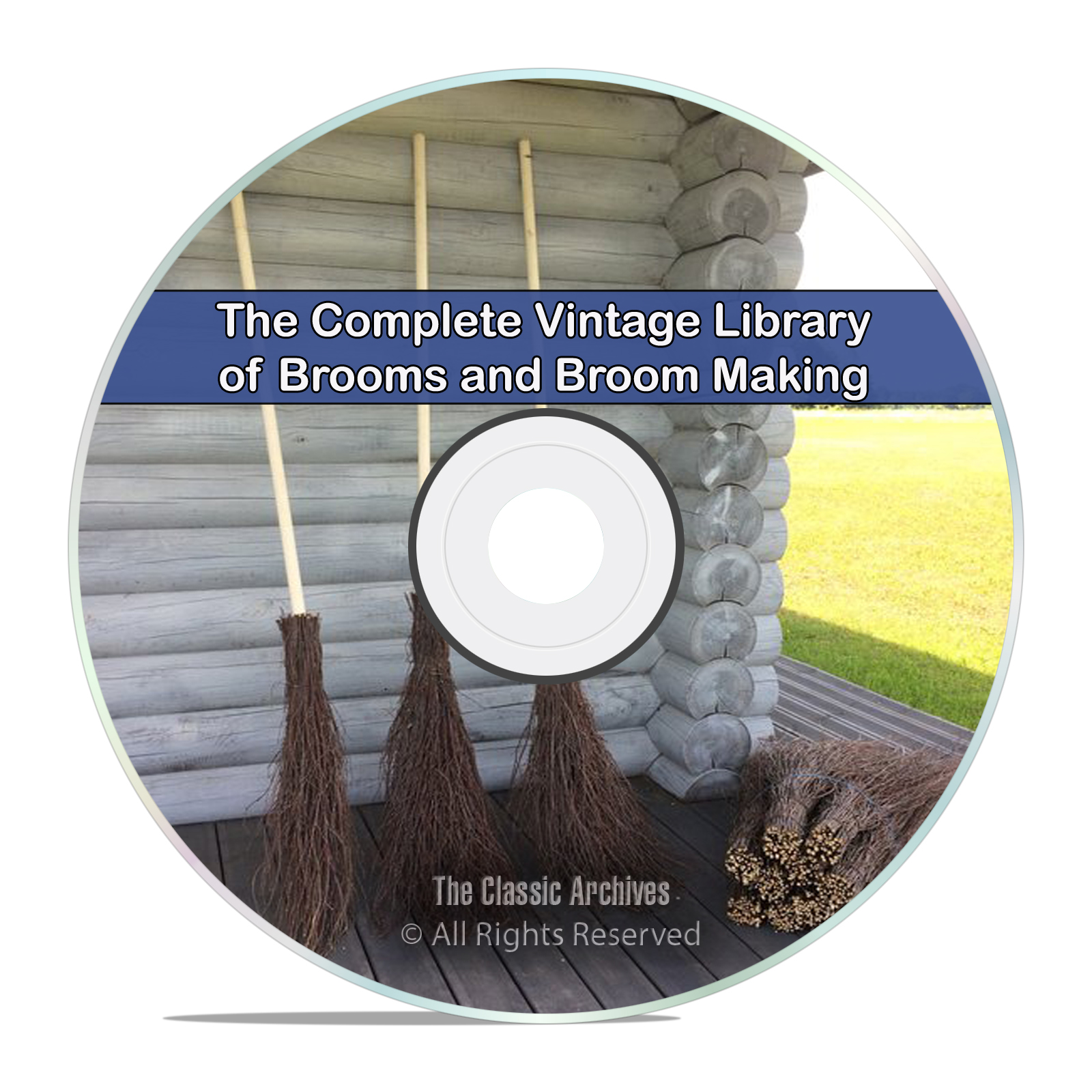Library of Vintage Brooms, 20 Books, Harvesting Corn Bristles Broom CD