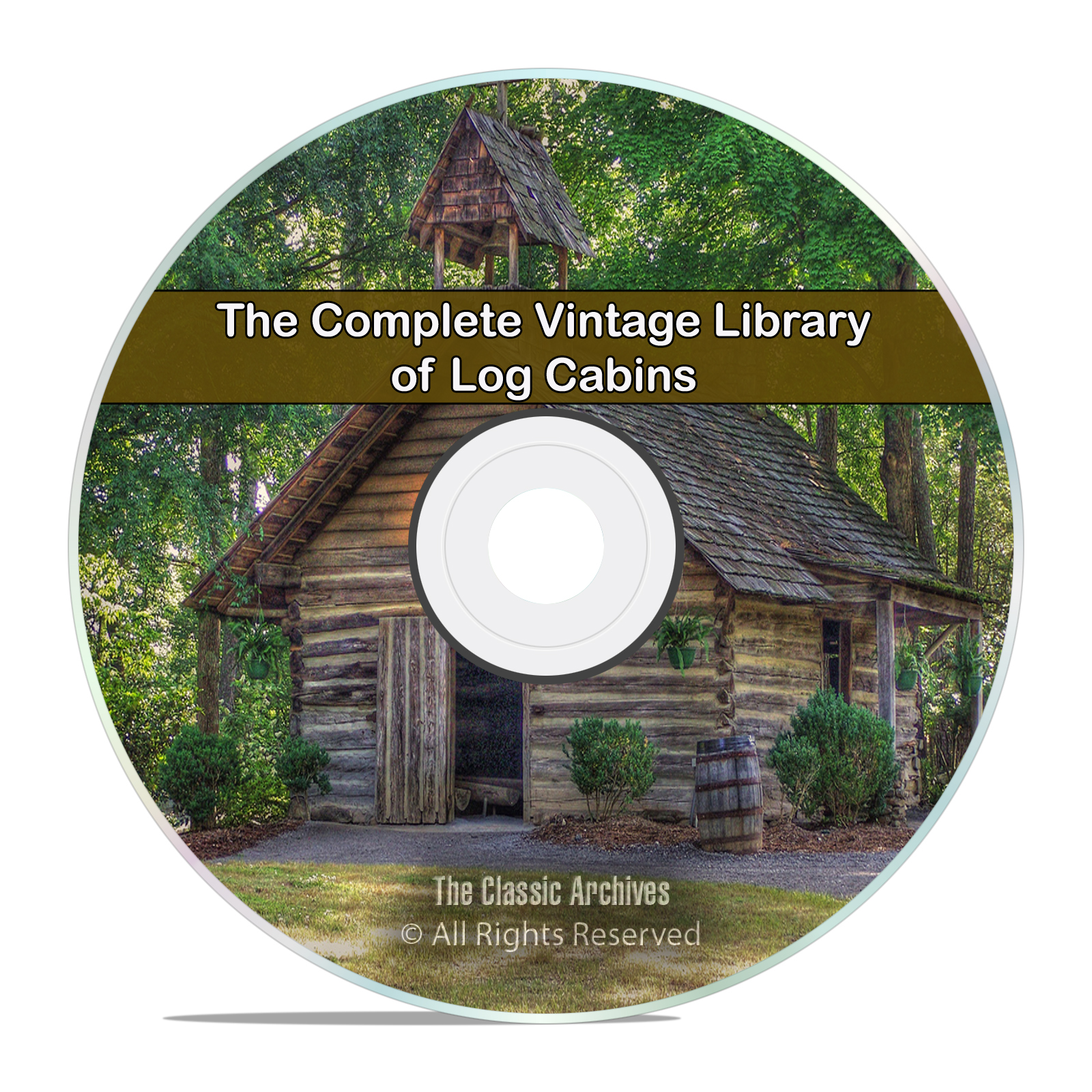 The Log Cabin Library, 51 Books, How to Build Cottages, Shacks, Barns DVD