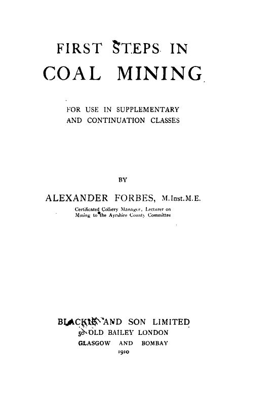 Coal Mining Books