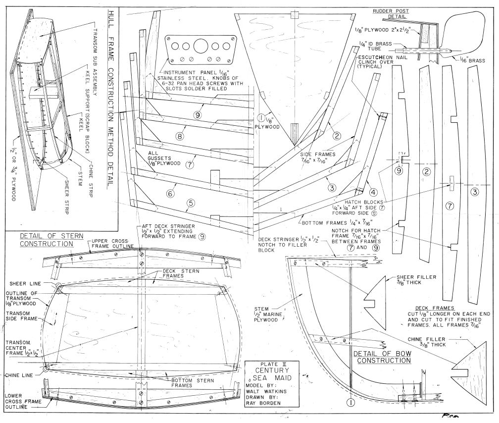Trainer model airplane plans