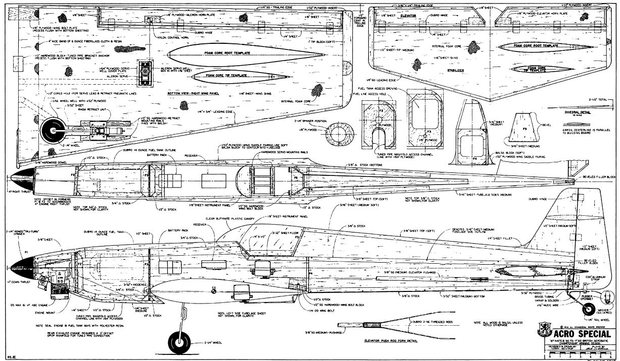 1,800 Semi Scale Remote Control RC Radio Model Airplane Plans, PDF DVD