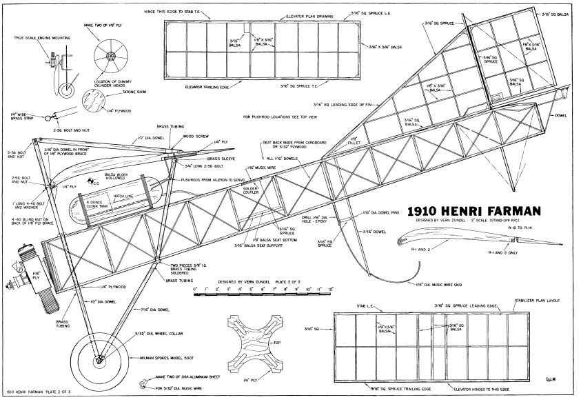 1,500 Scale RC Model Airplane Aircraft Plans, Remote Radio Control, PDF
